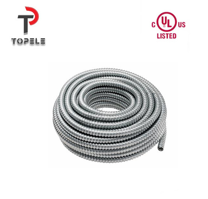 UL Standar Galvanis Baja Fleksibel Saluran Listrik 1/2 &quot; - 4'
