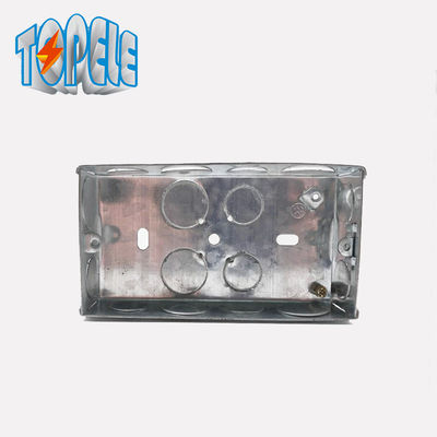 0.6mm Bs4662 2 Gang 25mm Metal Flush Box Baja