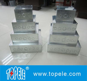 Kotak Jalur Listrik Baja Kotak Perpaduan Kuadrat Kotak Luar Metal Kotak Listrik Dan Tutup