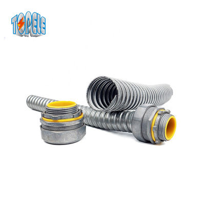 Metal Warna 1/2 &quot;Zinc Die Cast Fleksibel Saluran Konektor Langsung untuk Saluran