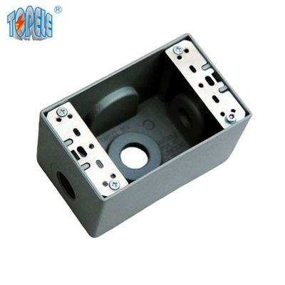 UL terdaftar 4x2 Aluminium One Gang Outlet Box tahan cuaca abu-abu