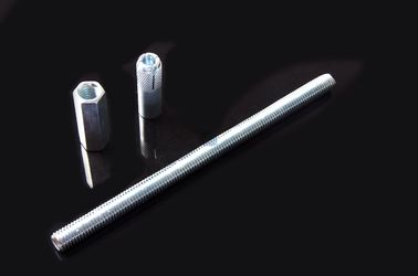 Fittings pipa logam penyambungan hex rod berujung dengan baja zinc plated